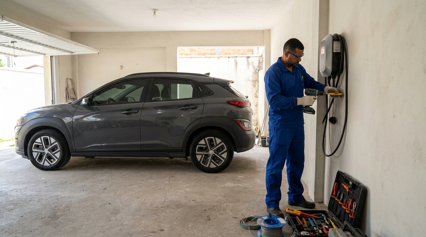 Instalacao de carregador de carro eletrico em Anápolis‑GO