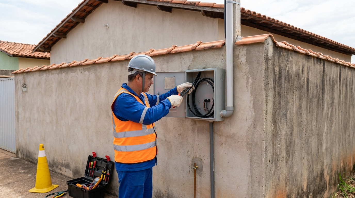 Instalacao de padrao de energia profissional em Anápolis‑GO