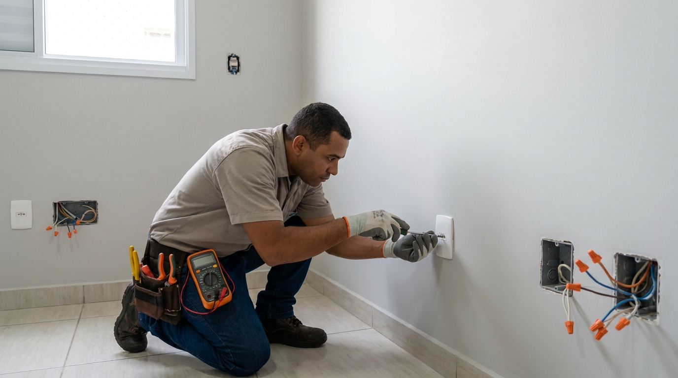 Instalacao de tomada e interruptor em Anápolis‑GO