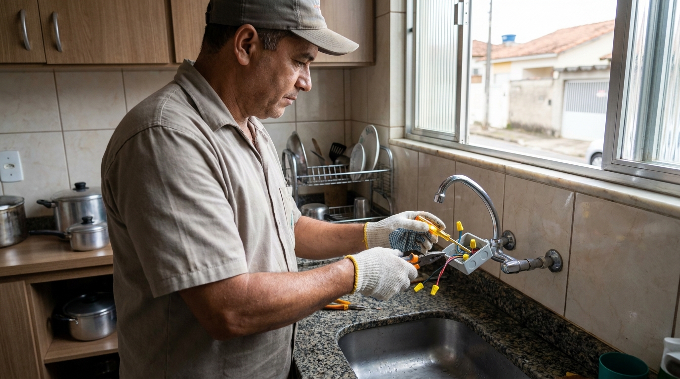 Instalacao de torneira eletrica profissional em Anápolis‑GO