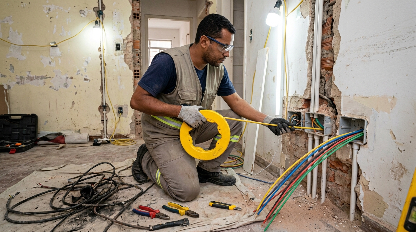 Troca de fiacao eletrica profissional em Anápolis‑GO
