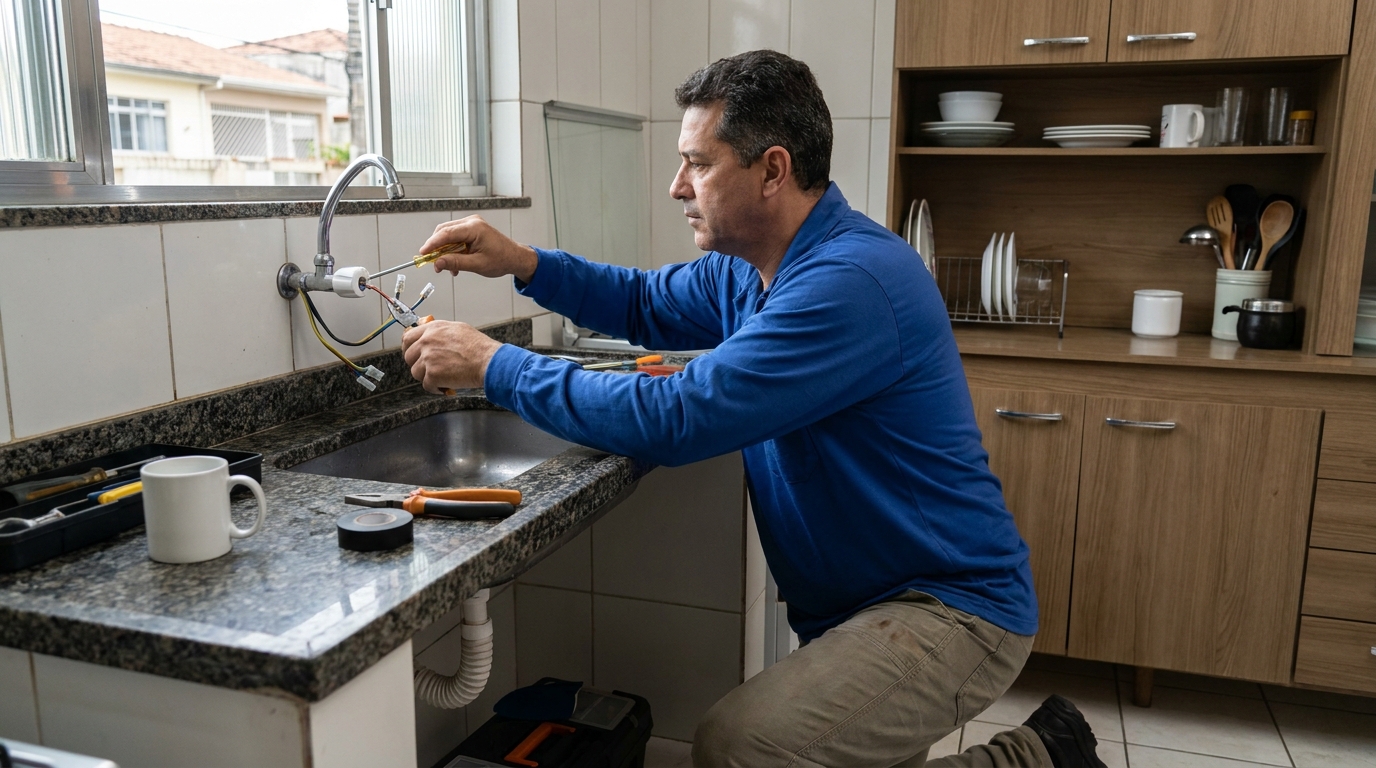 Troca de torneira eletrica em Anápolis‑GO